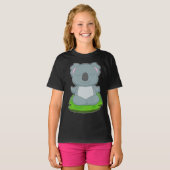 コアラ ヨガ フィットネス 体操 Tシャツ (正面フル)