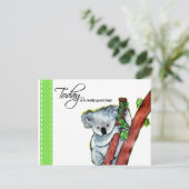 コアラ – 「今日は本当に良い日だ!」 ポストカード (スタンド正面)