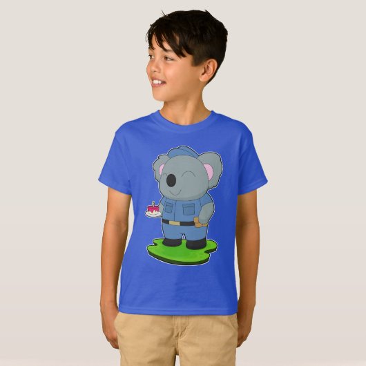 コアラ 誕生日 警察 Tシャツ (正面フル)