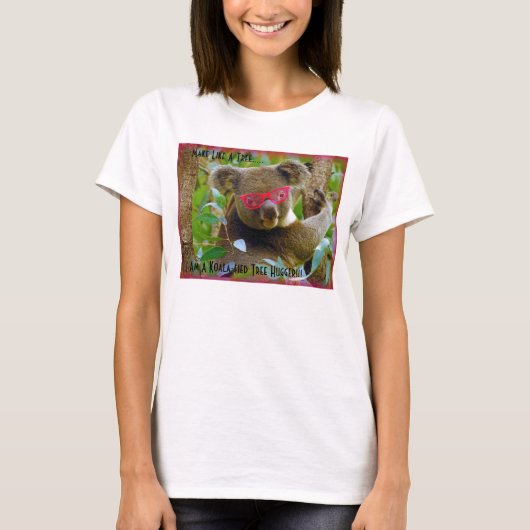 コアラFiedの木のHuggerのTシャツ Tシャツ (正面)