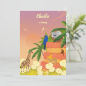 コアラinココナッツエキゾチック誕生日 招待状 (スタンド正面)