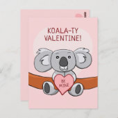 コアラKoality Be Mine Valentine ポストカード (正面/裏面)