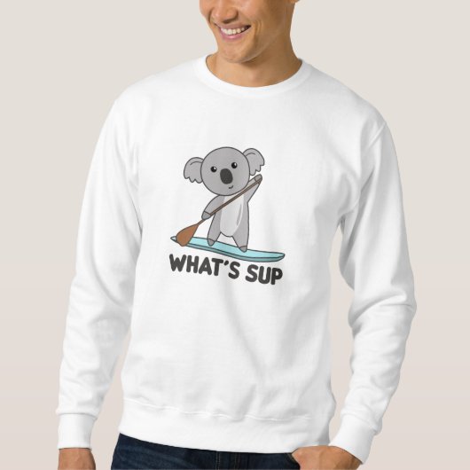 コアラwhats Supチームコアラおもしろいスパドル スウェットシャツ (正面)