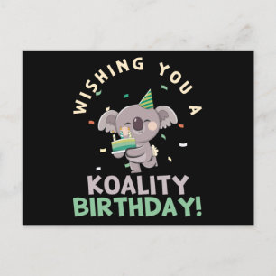 コアリティな誕生日を願っています コアラの誕生日 ポストカード