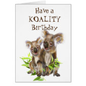コアリティ誕生日おもしろいアニマルコアラベア (正面)