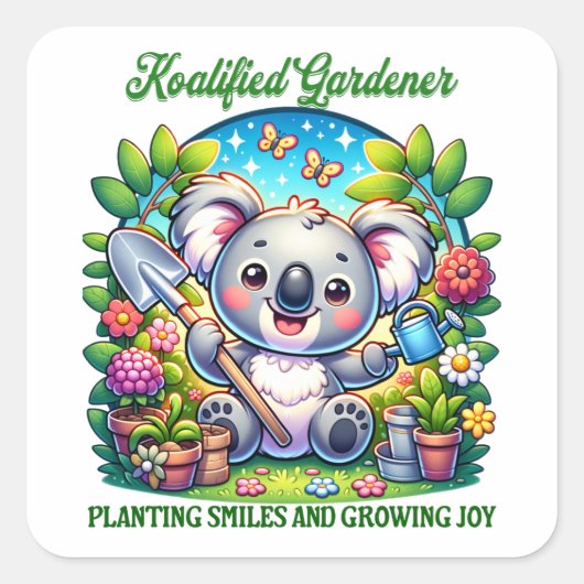 コアリファイドガーデナーグリーンボタニカルプラント スクエアシール (正面)