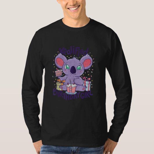 コアリファイド誕生日ガールコアラコアラ Tシャツ (正面)