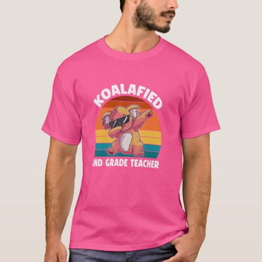 コアレイドセカンドグレード先生おもしろいコアラ恋人 Tシャツ (正面)