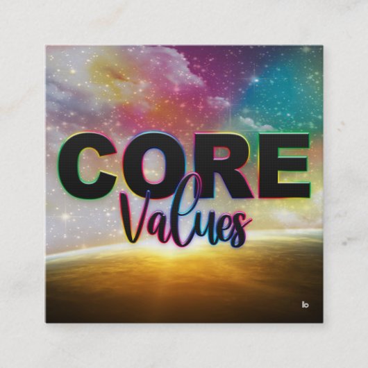 コア値によるカードの強化 スクエア名刺 (正面)