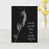 コア値ホワイトホースグリーティングカード カード (黄色い花)