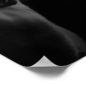 コア値ホワイトホース枠アート ポスター (角)