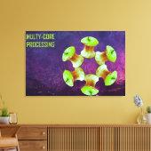 コア数々の処理 キャンバスプリント (インサイチュ (リビング))