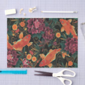 コイおよびシャクヤクのティッシュペーパー 薄葉紙 (クラフト)