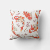 コイおよび桜パターン クッション (裏面)