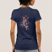 コイおよび花 Tシャツ (裏面)