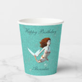 コイかわいらしマーメイド水中スイミング 紙コップ (正面)