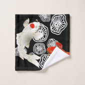 コイと蓮のバスタオルセット バスタオルセット (ウォッシュタオル)