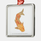 コイのコイのデジタルイラストレーション メタルオーナメント (左)