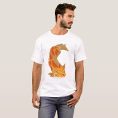 コイのコイのデジタルイラストレーション Tシャツ (正面フル)