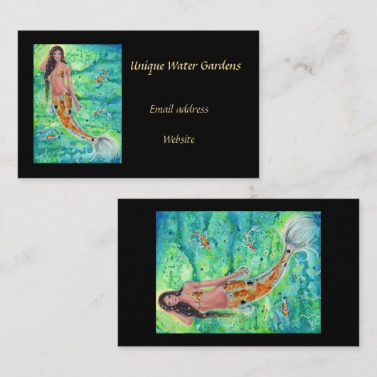 コイのマーメイドとコイ魚の名刺レニー 名刺 (正面/裏面)