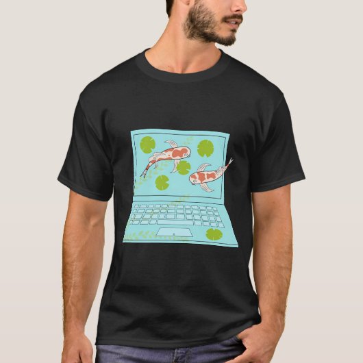 コイのラップトップ Tシャツ (正面)