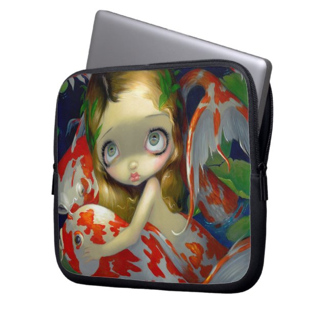 "コイの中で"の電子工学のバッグ ラップトップスリーブ (正面左)