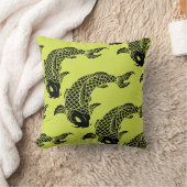 コイの枕緑 クッション (ブランケット)