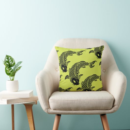 コイの枕緑 クッション (椅子)