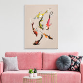 コイの水彩 キャンバスプリント (インサイチュ (リビング))