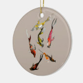 コイの水彩 セラミックオーナメント (左)