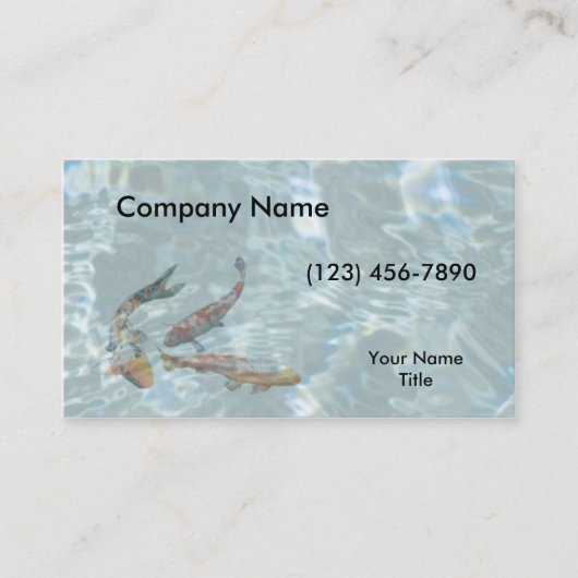 コイの池のゆとり水 名刺 (正面)