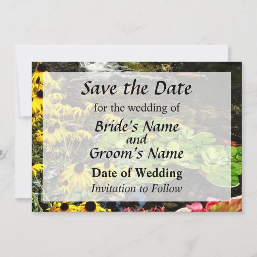 コイの池のブラックアイードスーザン Save the Date セーブザデート (正面)