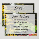 コイの池のブラックアイードスーザン Save the Date セーブザデート (正面/裏面)