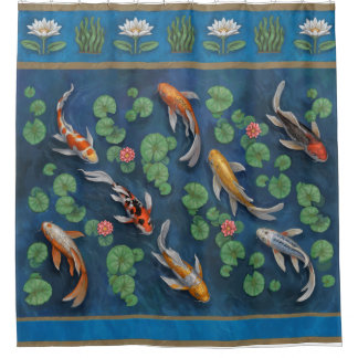 コイの池 シャワーカーテン