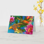 コイの演劇 カード (黄色い花)