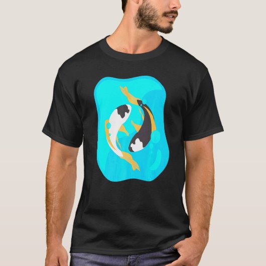 コイの陰陽魚 Tシャツ (正面)