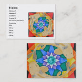 コイの魚およびはす名刺 名刺 (正面/裏面)