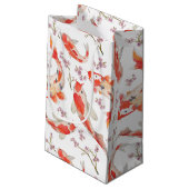 コイの魚および桜パターン スモールペーパーバッグ (裏面アングル)