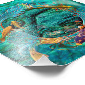 コイの魚が泳ぐ フォトプリント            (角)