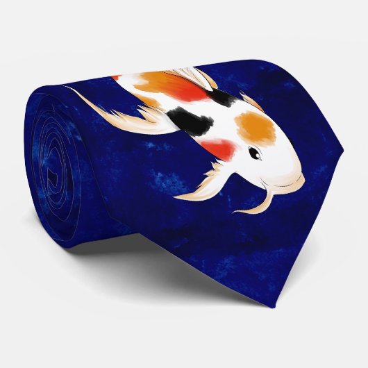 コイの魚のいる池 ネクタイ (ロール)