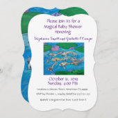 コイの魚のかわいい野生動物のベビーシャワーの招待状 招待状 (正面/裏面)