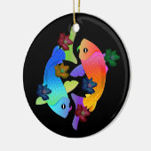 コイの魚のオーナメント セラミックオーナメント (左)