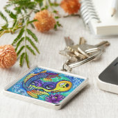 コイの魚のスカルKeychain キーホルダー (側面)