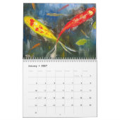 コイの魚の芸術のカレンダー カレンダー (1月 2027)
