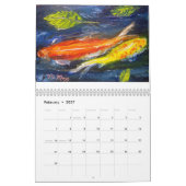 コイの魚の芸術のカレンダー カレンダー (2月 2027)