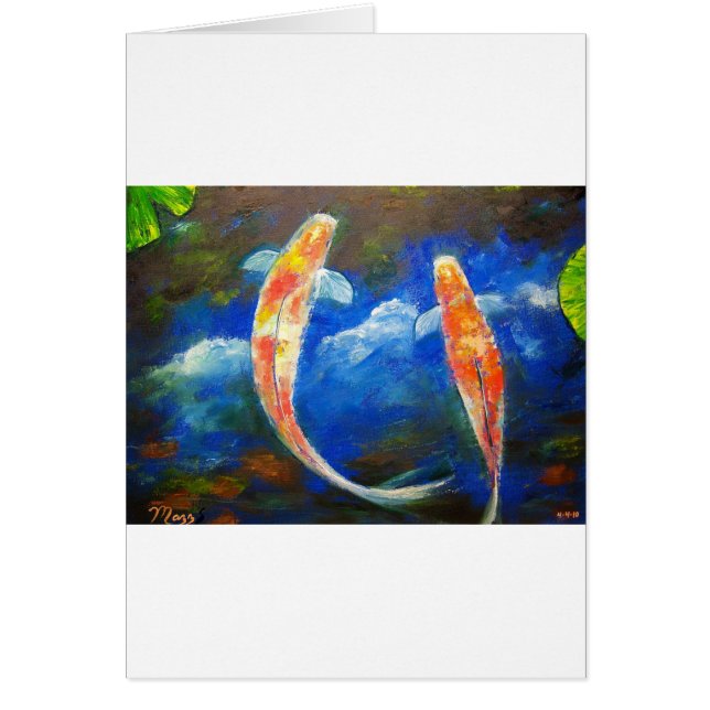 コイの魚の雲の反射 (正面)