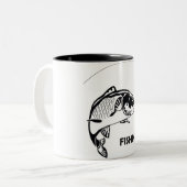 コイの魚釣りのマグ ツートーンマグカップ (正面左)