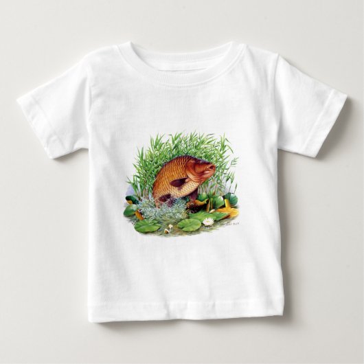 コイの魚釣り ベビーTシャツ (正面)