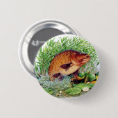 コイの魚釣り 缶バッジ (正面&裏面)