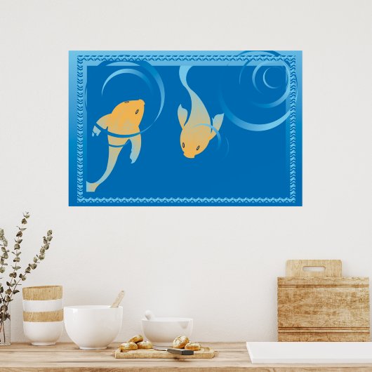 コイの魚 ポスター (キッチン)